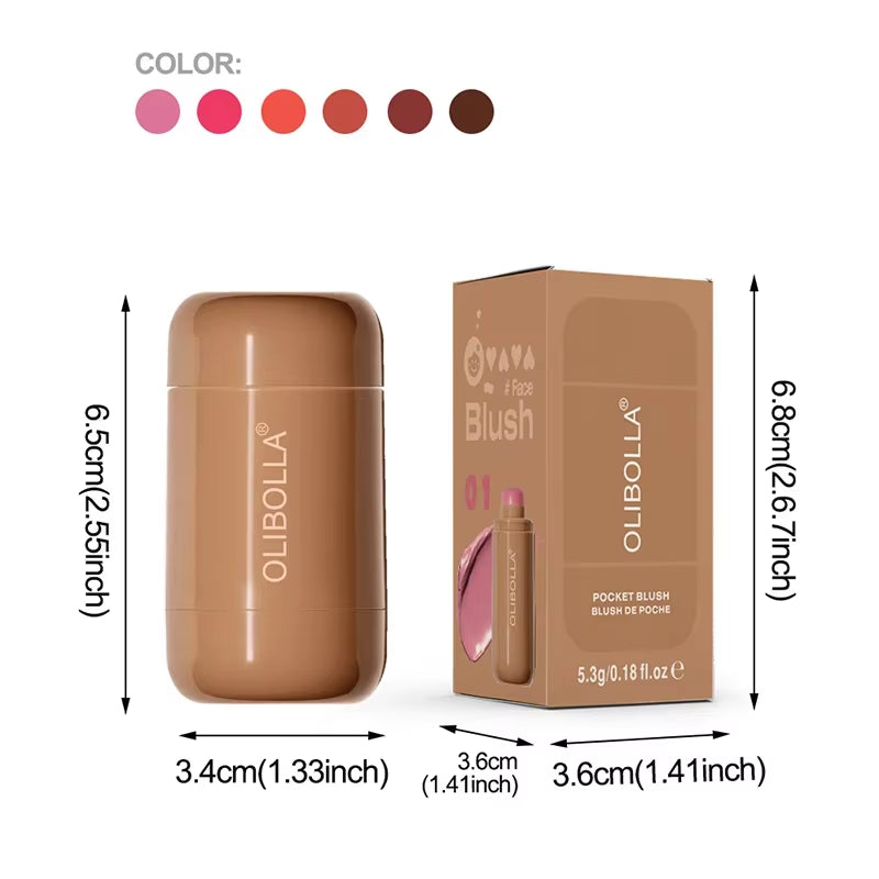 Magic Blush Stick Cheek Lip Tinted Moistured 3-In-1 Blush Stick Silky Brighten Blush Cream Blusher Cosmetics Tubes Matte Contour